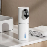 Automatic LED 320ML Liquid Foam Soap Dispenser 5 Adjustable Levels Rechargeable Soap Device Can Wall Mount for Bathroom Kitchen
