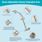 Hibbent Rain Filtered Shower Head, 13'' High Pressure Rainfall 5 Modes Showerhead
