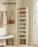 SONGMICS Foldble Shoe Storage Organizer For Closet  With Magnetic Door