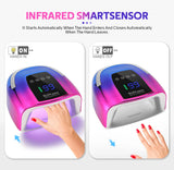 48 LEDs ,200W UV Nail Lamp , LCD Screen, Rechargeable – Cures All Gel Nails,