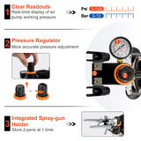 SucceBuy Professional Dual-Action Airbrush Kit 120W Electric Spray Gun Air Brush Painting