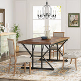 Tribesigns Dining Table for 6 People, 70.8-Inch Rectangular Wood Dining Table