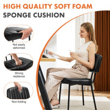 JHK Faux Leather Modern Dining Chairs Set of 2 Ergonomic Lumbar Support Foam Sponge Cushion Seat and Metal