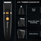 HATTEKER Hair Clipper Professional Trimmer LCD Display Men Hair Cutting Machine Washable Barber Clipper