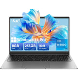 15.6 "Thin & Portable Laptop Computer Intel Celeron N4000 8GB RAM 256GB SSD FHD 1920x1080 16:9 Display For Work