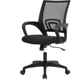 PayLessHere Black Mesh Office Chair Adjustable Lumbar Support Armrest