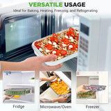 Glass Baking Dish Set with Lids for Oven - 8-Piece Casserole Dishes, BPA-Free