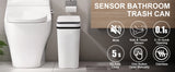2 Pack 12L Bathroom Automatic Trash Cans Touchless Motion Sensor Slim with Lid