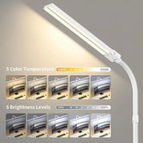 Desk Lamp Architect Task Dual Head Modern Flexible Gooseneck Tall Dimmable Light for Home Office