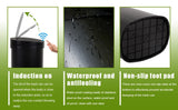 13 Gallon 50L Black Stainless Steel Automatic Sensor Trash Can Touch Free Lid