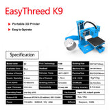 Mini 3D Printer High Precision Silent Printing Compact Desktop Easy Operation for PLA Consumables