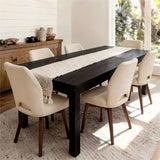 Farmhouse Dining Table, 70" Rectangular Wooden Kitchen Table for 4–6 People