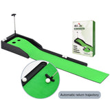 Putting Green Indoor Set Mini Putting Ball Pad w/ Ball Return/2 Holes for Men