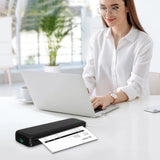 A4 Portable Printer Inkless for Travel Bluetooth Wireless Thermal Printer With 1 Roll Thermal Paper Kit