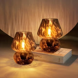 Mushroom Lamp Small Vintage Table Lamp for Bedroom Set of 2 Nightstand