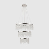 23.6-inch Crystal Chandelier, Dimmable Led Ceiling Lamp, Adjustable Color