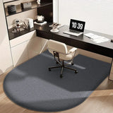 Solid color computer chair mat flannel floor mat thickened desk swivel chair