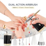 30Psi High Pressure 3 Levels Portable Airbrush For Nails Art Paint Facial Makeup Cake Pastry Painting