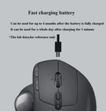 Logitech MX ERGO S Wireless Track Ball Mouse Wireless Bluetooth Charging Mouse Ergonomic Series Mouse Light Sound Office Design