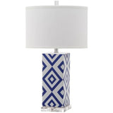 27-in Light Blue Bedroom Living Room Office Desk Nightstand Table Lamp