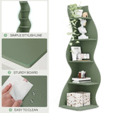 Tribesigns Corner Shelf, Modern 5-Tier Wall Corner Bookshelf, Stylish