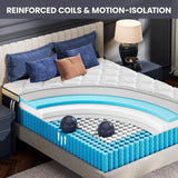 Firm Mattress 14 Inch - Hotel Collection Hybrid Mattress with 7-Zone Support