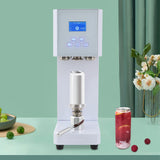 LED Display Beverage Seal Machine 370w Milk Tea Drink Bottle Sealer White Cans