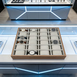 24 Slot Watch Box Organizer with Removable Pillows for Men Women, Home