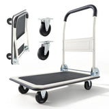 SucceBuy 330/660 lbs Foldable Push Cart Dolly with Swivel Wheels