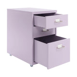 3 -Tiers  Vertical File Cabinet Metal Mobile File Cabinet with Lock