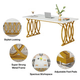 Tribesigns Modern Office Desk, 70.9" Wooden Computer Desk