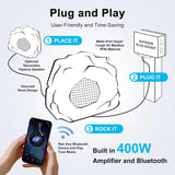 Herdio 8" Outdoor Bluetooth Rock Speakers HD Digital Stereo Effect Tweeter Waterproof Resin