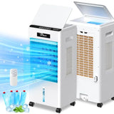Portable Air Conditioner for Home, White Evaporative Cooler with 8L Tank