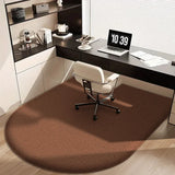 Solid color computer chair mat flannel floor mat thickened desk swivel chair