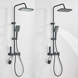 Bathroom Exposed Shower System Rainfall Shower Head Combo