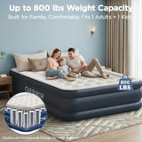 Air Mattress with Built in Pump, 18 Elevated Height, 48Hr LeakTested