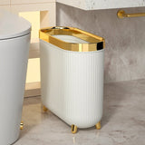 Luxury Large Capacity Trash Can Gold Luxury Trash Can High push Plastic Kitchen Trash Can with Lid Bathroom Trash Can