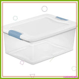 Clear Plastic Under Bed Storage Boxes with Lids, 24-Pack for Closet, Office