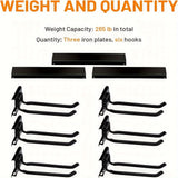 Garage Storage, Garage Organization, Wall Mount Garden Tool Organizer, Max 250 Lbs Adjustable Metal Hooks, Yard Shed Rack, Tool Holder For Hanging Rake Broom