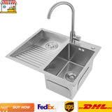 Stainless Steel Bathroom Sinks| 60*48cm Undercounter Basin| Balcony Laundry Sink