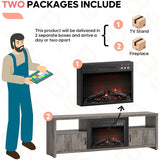 70 Electric Fireplace TV Stand for TVs Up to 75 Modern Fireplace
