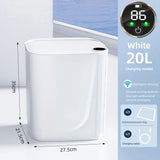 20L Smart Sensor Trash Can With Display Type-C Recharging Automatic Wastebin For Bathroom