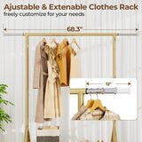 Heavy Duty Clothes Rack Load 450 LBS, Metal Garment Rack, Standing Rolling