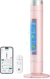 Smart Tower Fan for Bedroom, 120° Oscillating, App/Voice Control