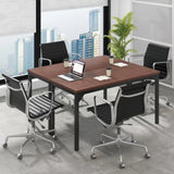 4.5ft Conference Table Set for 2, 55 x 24 Large Meeting Room Desk with Heavy Duty Steel Frame, Ideal for Office
