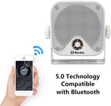 Herdio 4''  Waterproof Speaker Bluetoot Marine 100W Heavy Duty Boat Surface Mounted For Camper Skid Steer