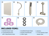 10'' High Pressure Rainfall Shower Head with Handheld Spray Showerhead