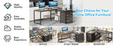 Tribesigns L Shaped Computer Desk with Storage Drawers, 59 inch Corner Desk with Shelves, Reversible L-Shaped Office Desk Study