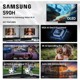 65-Inch Class OLED S90H Series Vision AI Smart TV (2026 Mode w/4K AI U