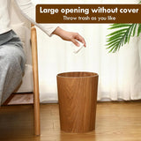 2 Pack 2.3 Gal Wood Trash Can Natural Small Wastebasket